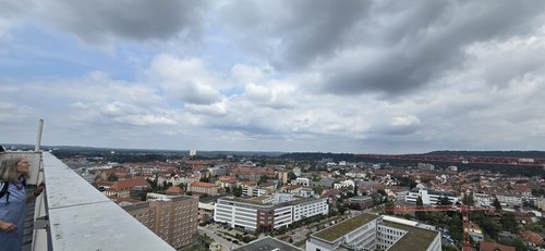 Blick vom Dach des "Glaspalasts"